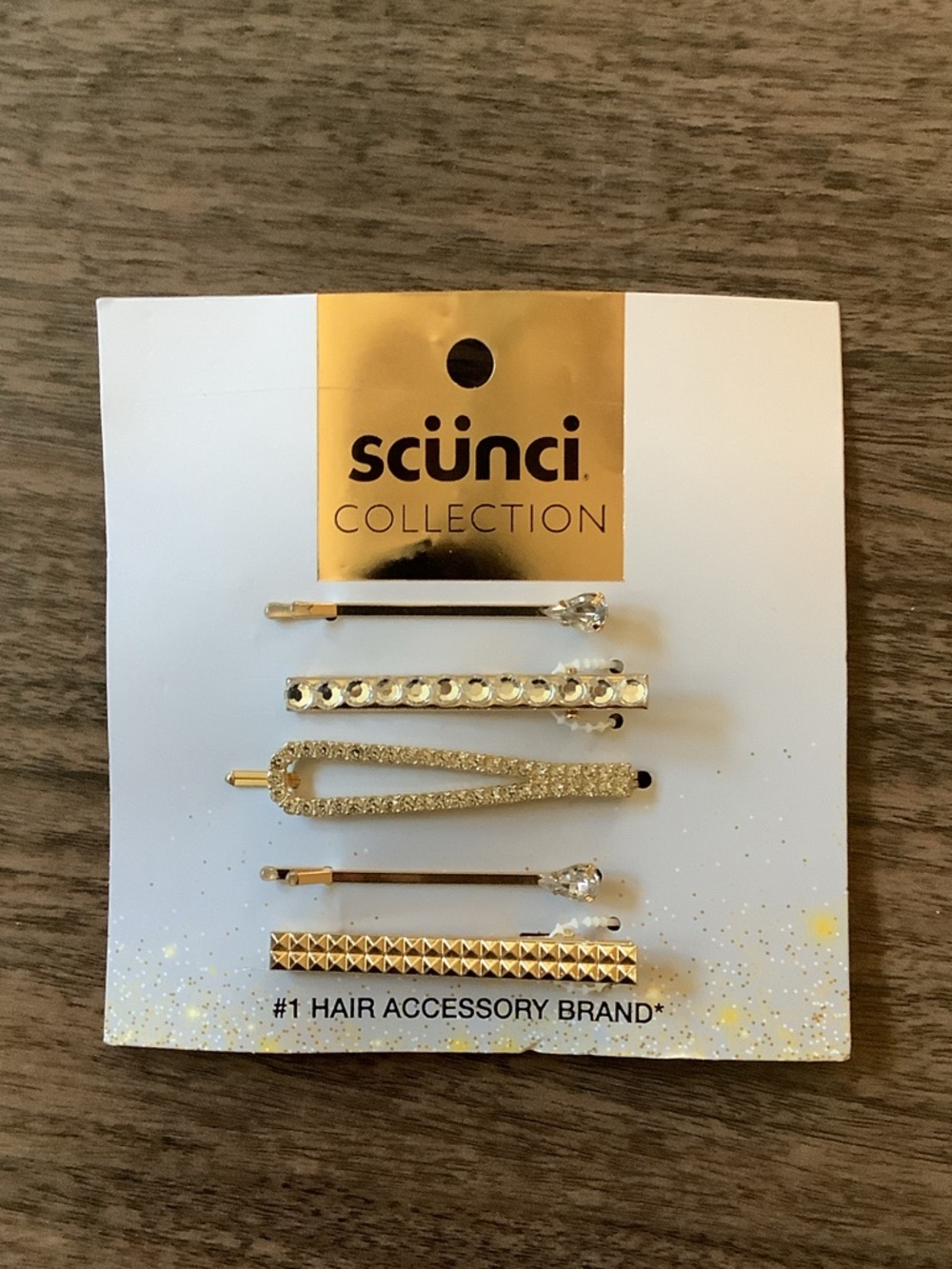 scünci Gold Decorative Bobby Pin Set